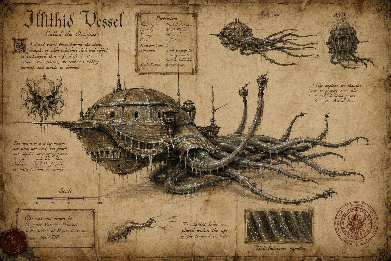 The illithid vessel, exterior
