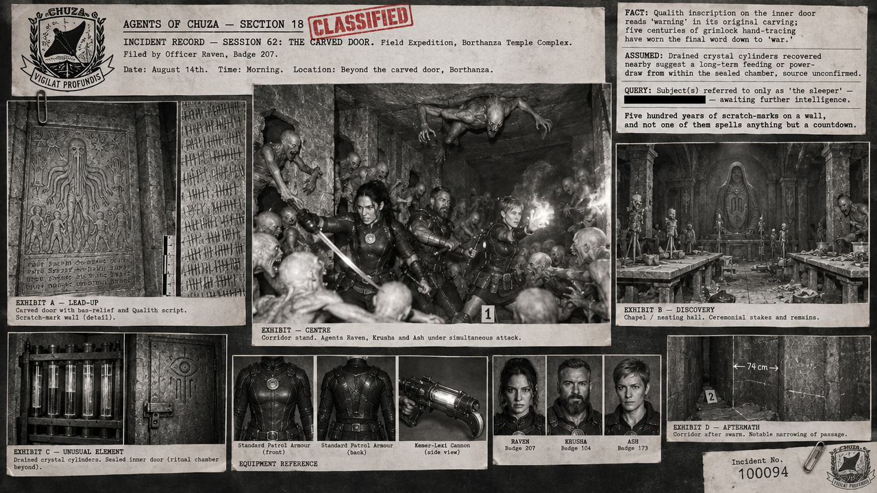 Session 62 incident board