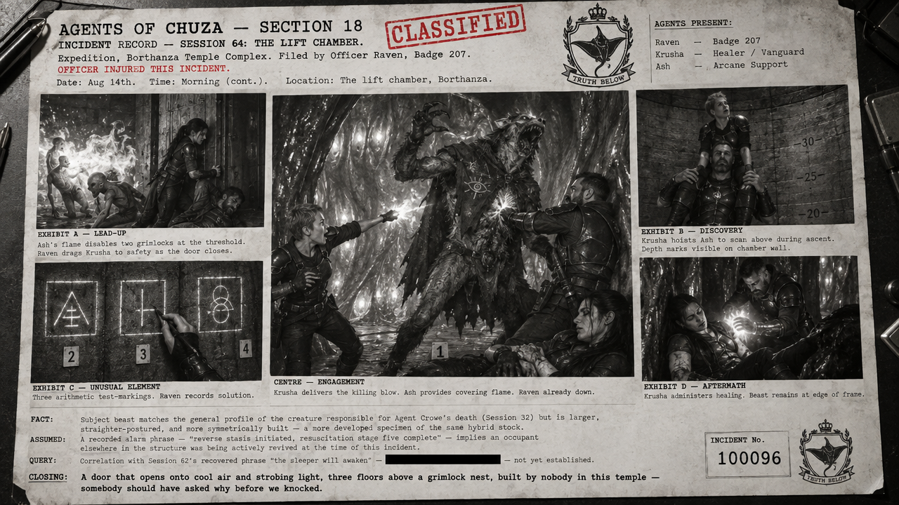 Session 64 incident board