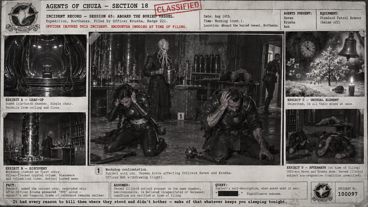Session 65 incident board